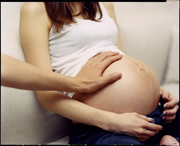 a pregnant woman